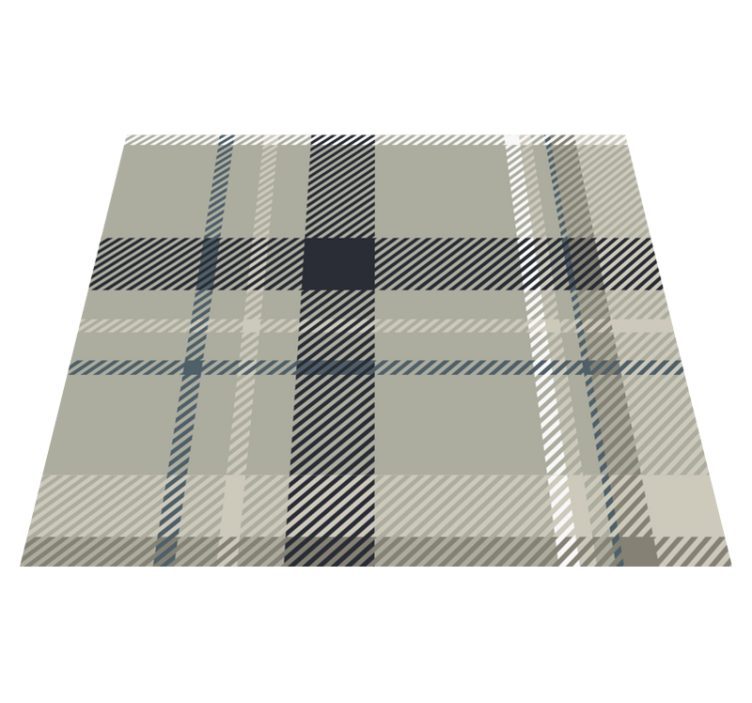 Gray flannel geometric vinyl rug - TenStickers