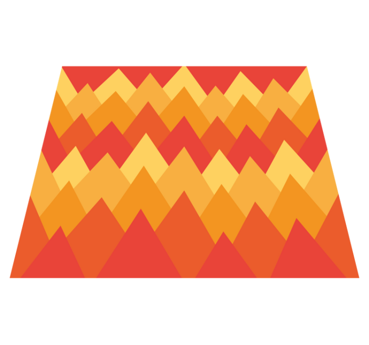 Geometric vinyl rug abstract mountain design - TenStickers