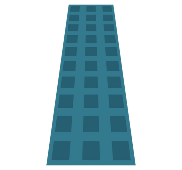 Geometric vinyl rug in blue square pattern - TenStickers