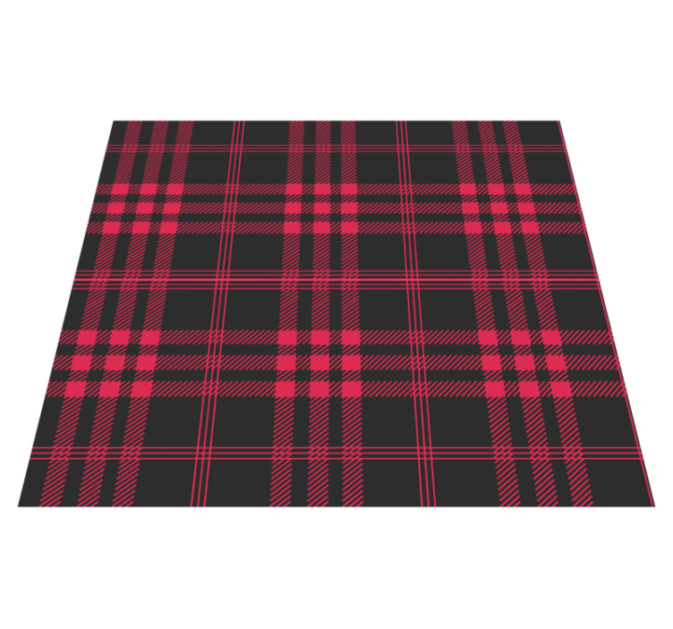 Christmas vinyl rug in christmas tartan pattern - TenStickers