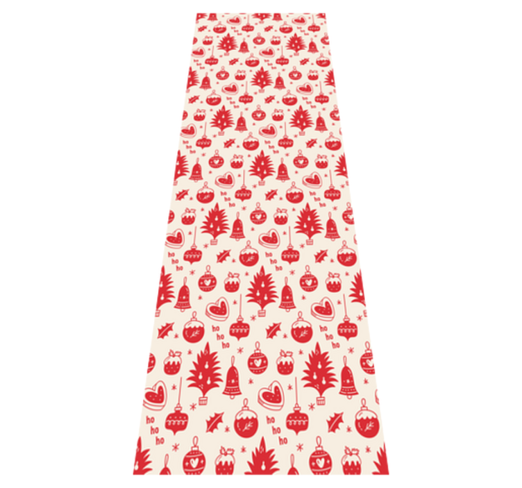 Christmas vinyl rug with cute red and pink design - TenStickers