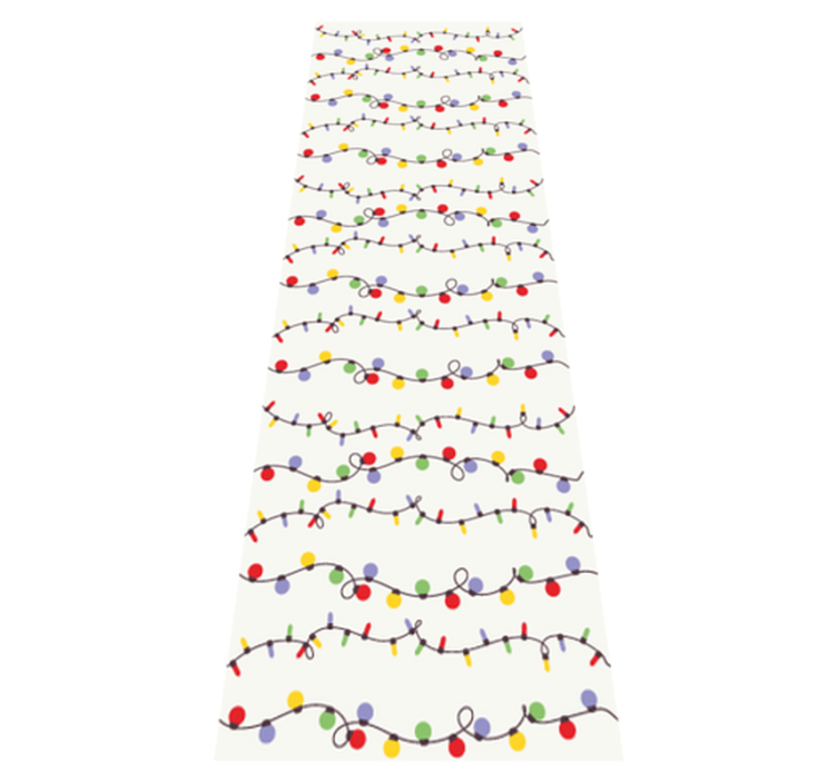 Christmas vinyl rug with colorful christmas lights - TenStickers