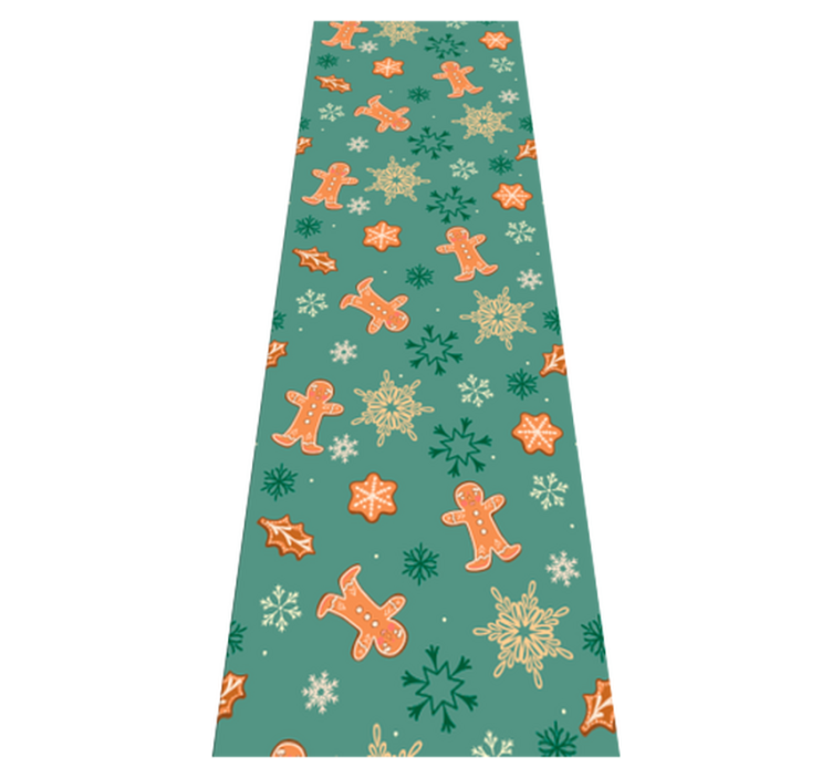 Christmas vinyl rug with gingerbread design - TenStickers
