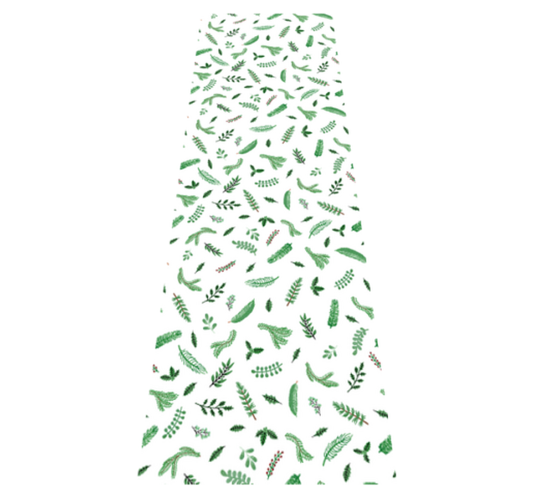 Christmas vinyl rug with leaf pattern decorations - TenStickers