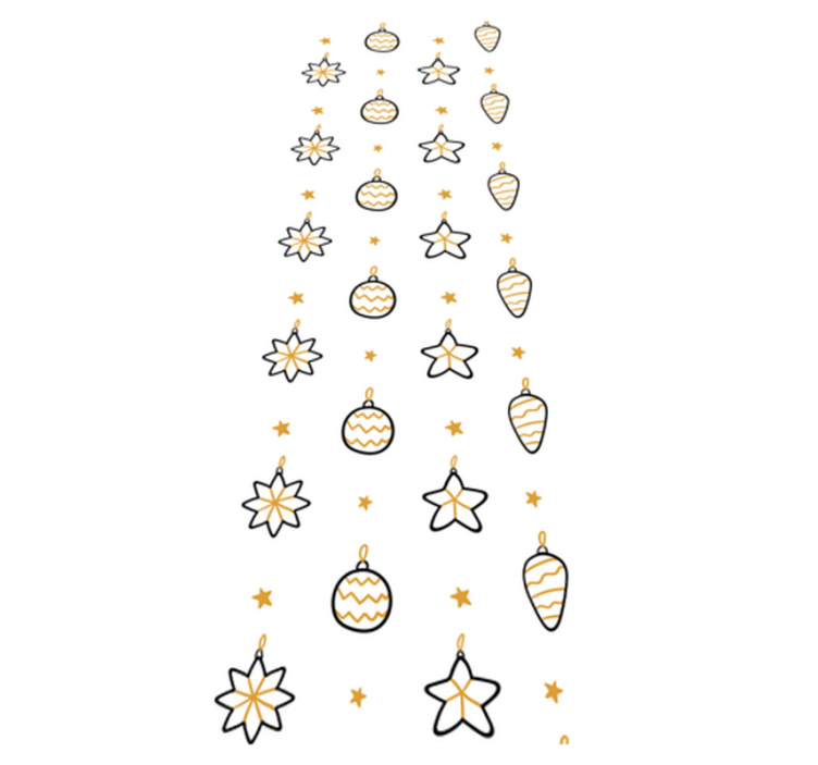 Christmas vinyl rug with white geometric stars - TenStickers