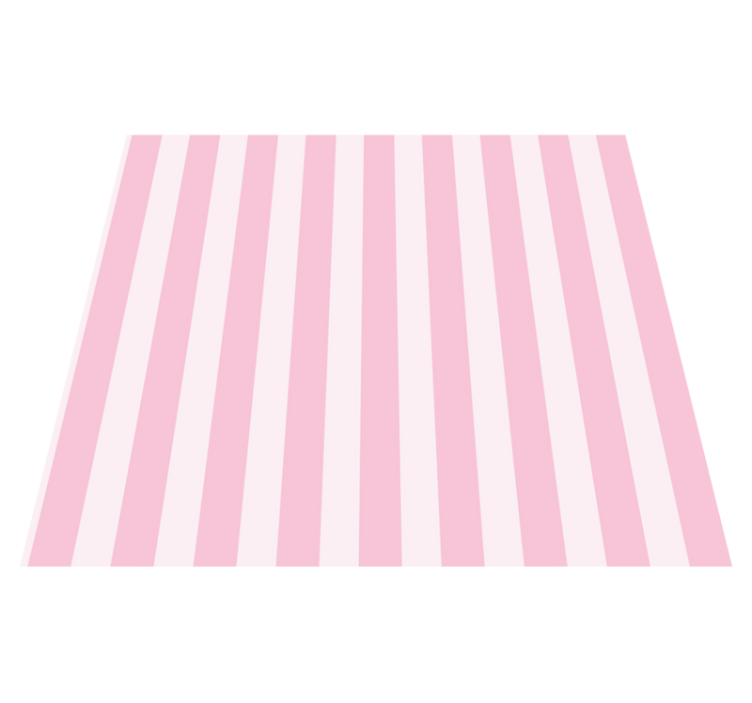 Pink striped interior bedroom vinyl rug - TenStickers
