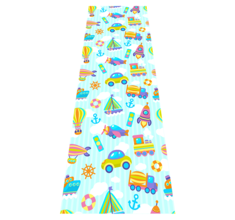 Cute car design bedroom vinyl rug - TenStickers