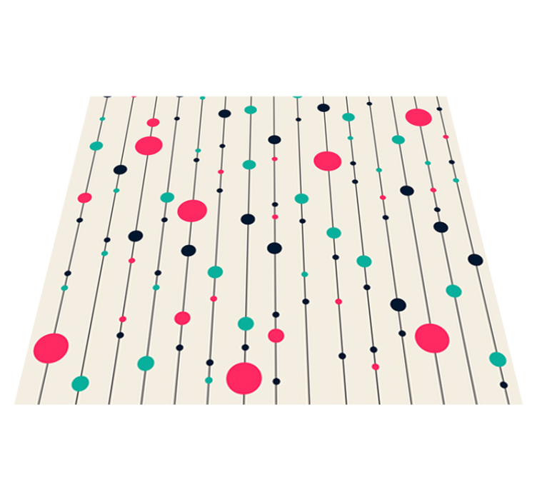 Charming dots pattern bedroom vinyl rug - TenStickers