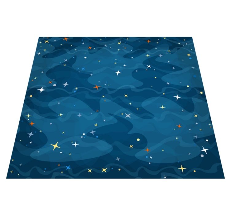 Bedroom vinyl rug starry camouflage design - TenStickers