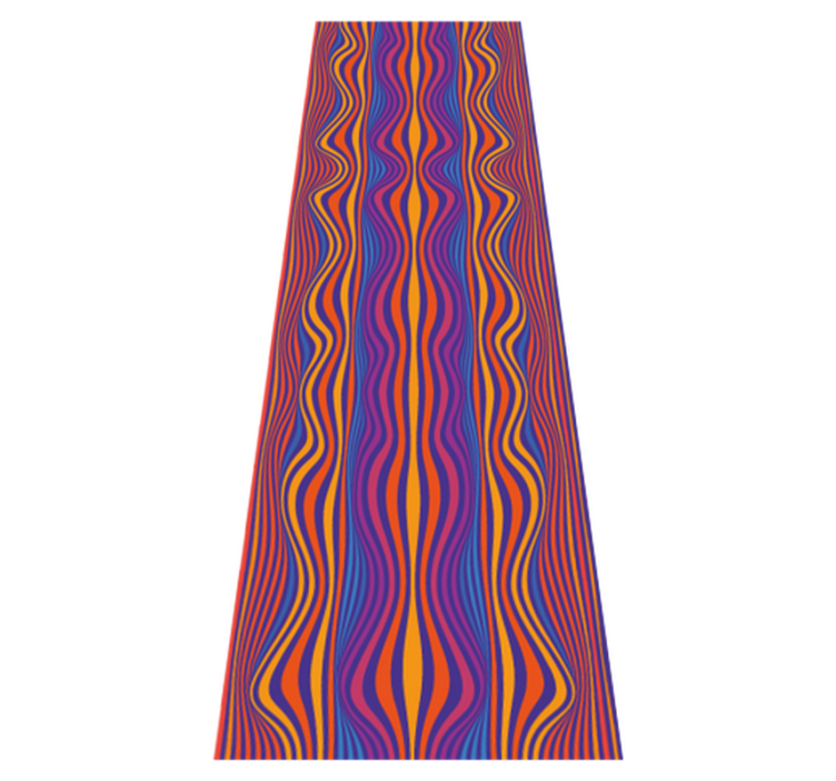 Bedroom vinyl rug with psychedelic wavy lines - TenStickers