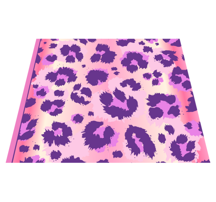 Bedroom vinyl rug in pink leopard print - TenStickers