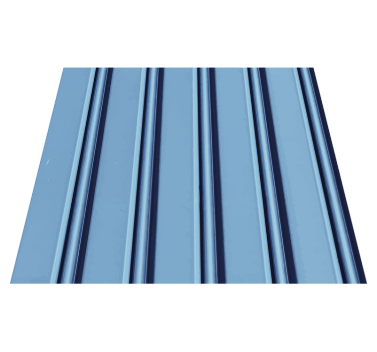 Bedroom vinyl rug light blue stripes on white - TenStickers