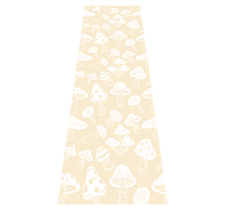 Beige mushrooms bedroom vinyl rug - TenStickers