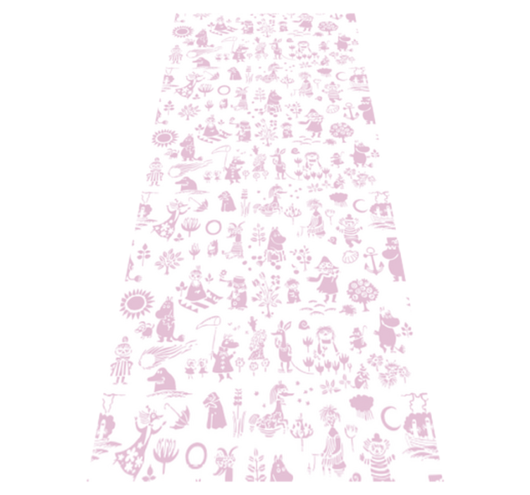 Pink moomi bedroom vinyl rug - TenStickers