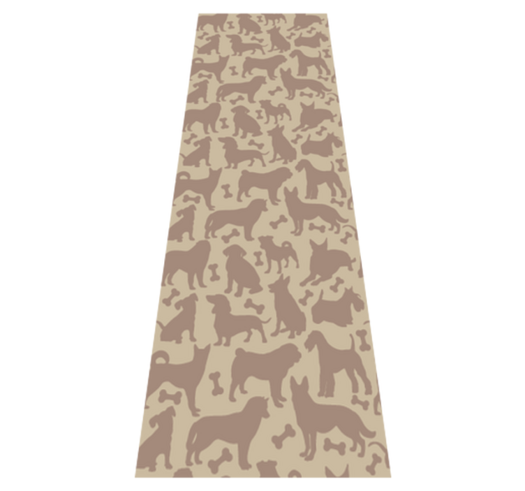 Bedroom vinyl rug with stunning seamless dog design - TenStickers