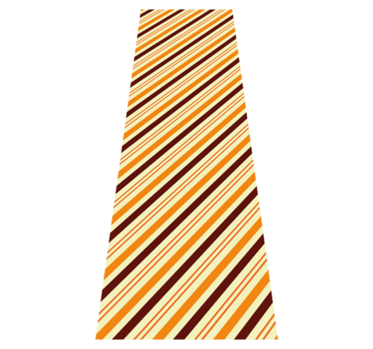 Bedroom vinyl rug with retro orange and brown design - TenStickers