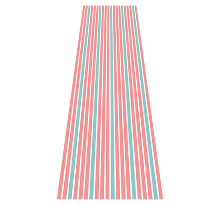 Bedroom vinyl rug in retro blue and pink pattern - TenStickers