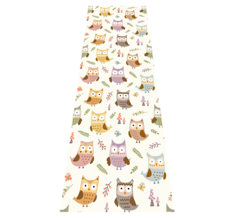 Bedroom vinyl rug cute profession owls design - TenStickers
