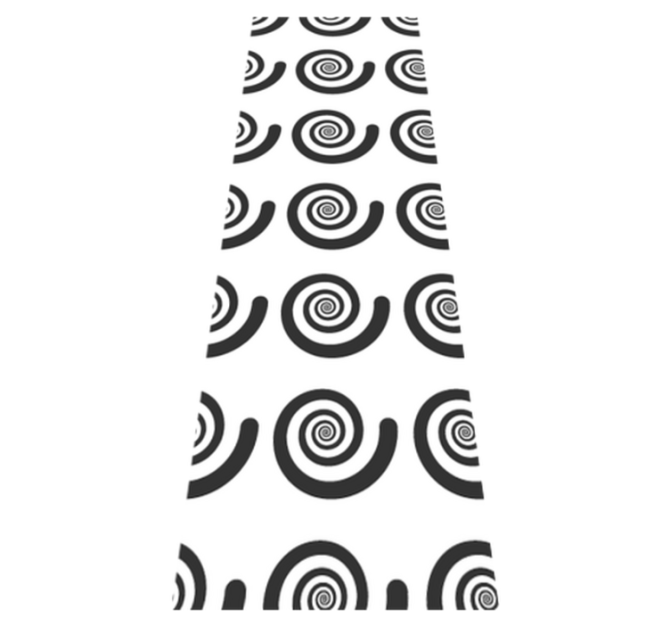 Bedroom vinyl rug with black and white spiral design - TenStickers