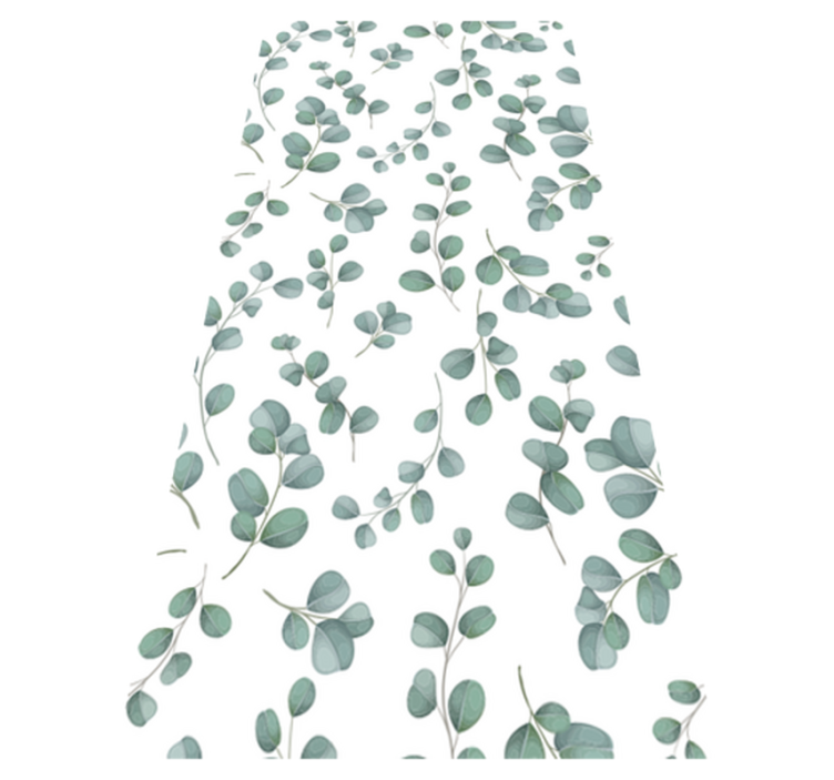 Bedroom vinyl rug with elegant floral watercolor pattern - TenStickers