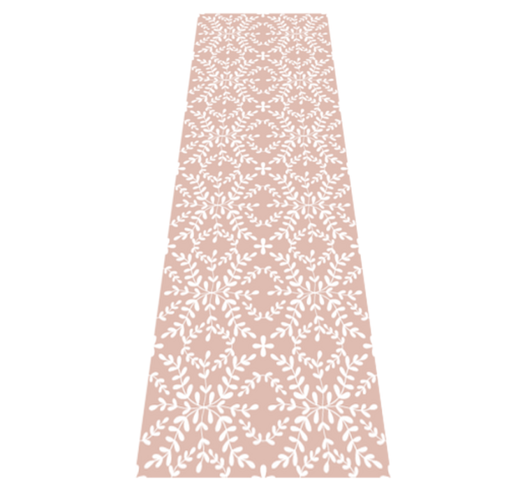 Bedroom vinyl rug with vintage leaf design - TenStickers