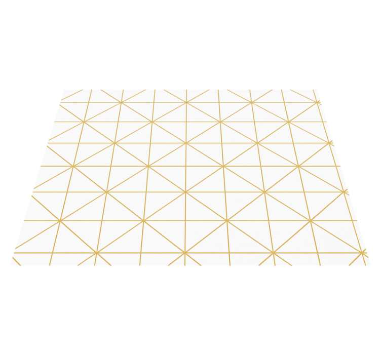 Bedroom vinyl rug in gold geometric design - TenStickers