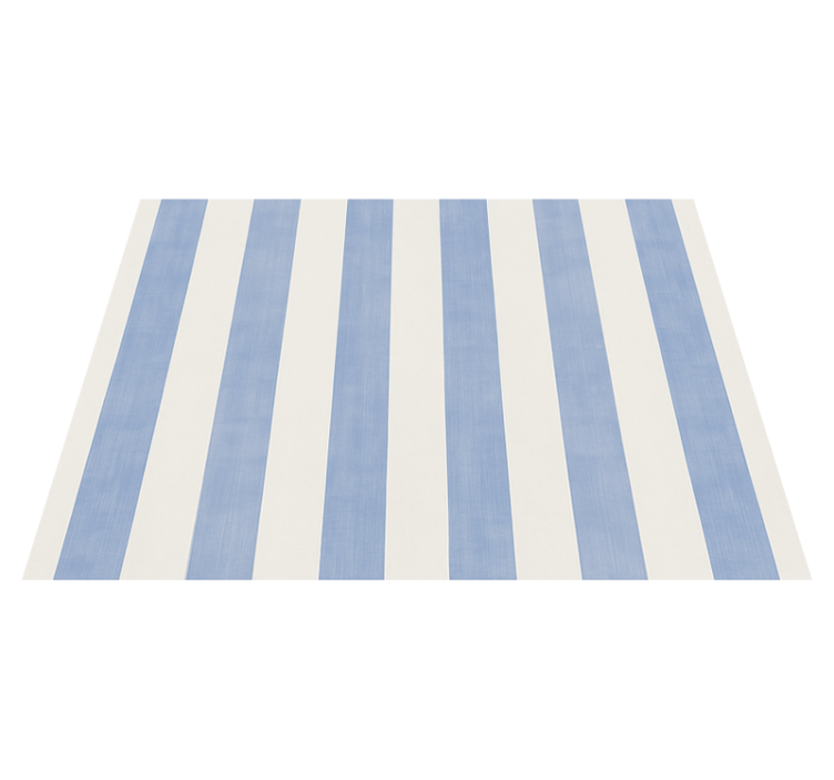 Bedroom vinyl rug blue and white stripes - TenStickers