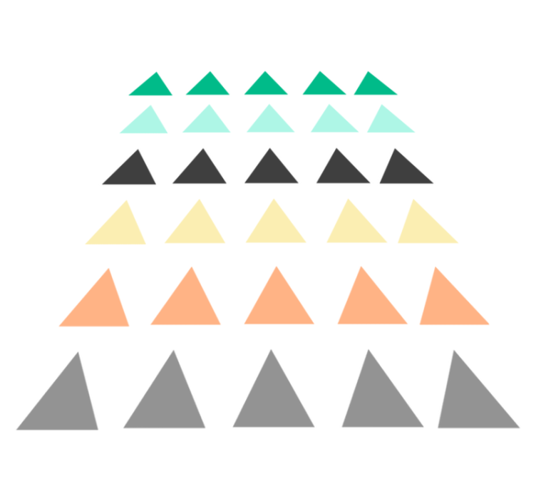 Geometric vinyl rug pack of 30 tiny triangles for baby - TenStickers