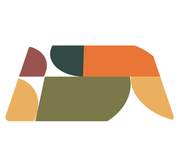 Geometric vinyl rug with abstract geometric design - TenStickers