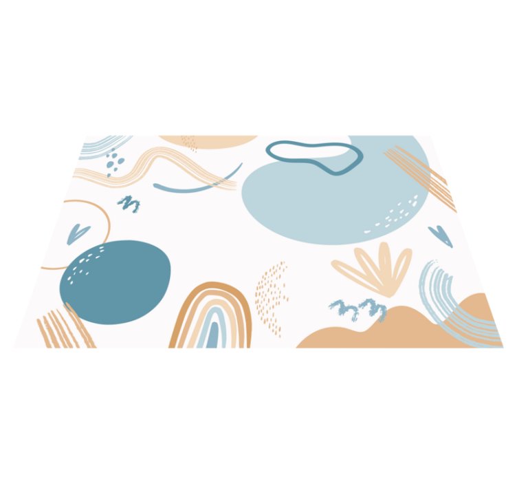 Colorful geometric vinyl rug - TenStickers