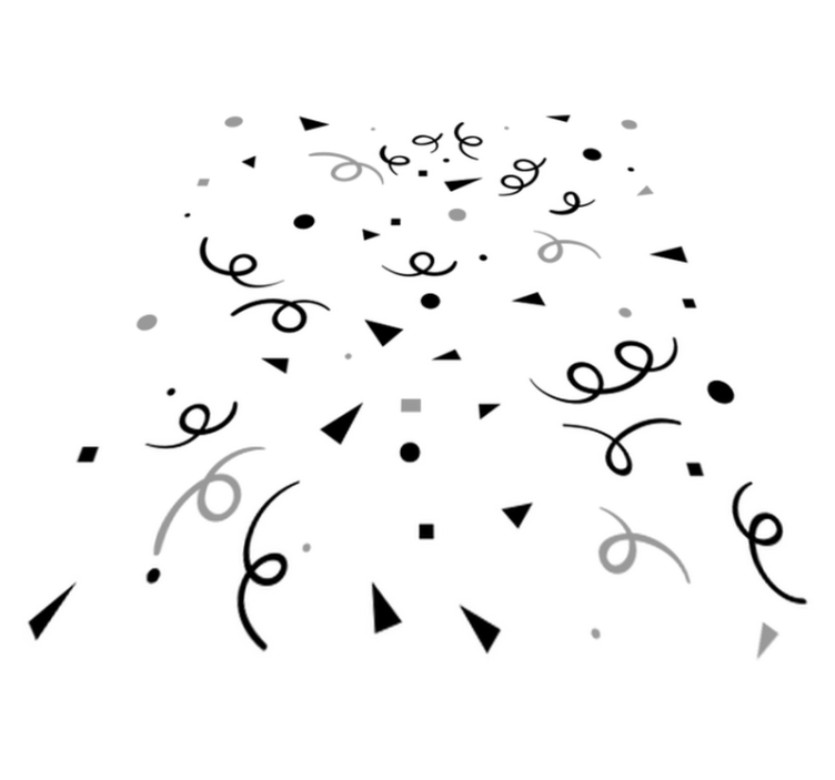 Geometric vinyl rug in black and grey confetti - TenStickers