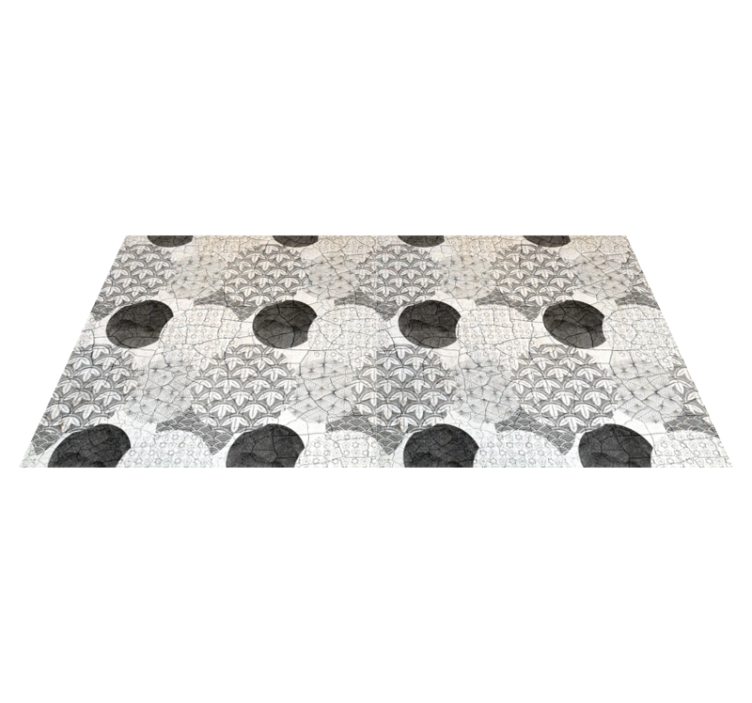 Geometric vinyl rug with oriental geometric design - TenStickers