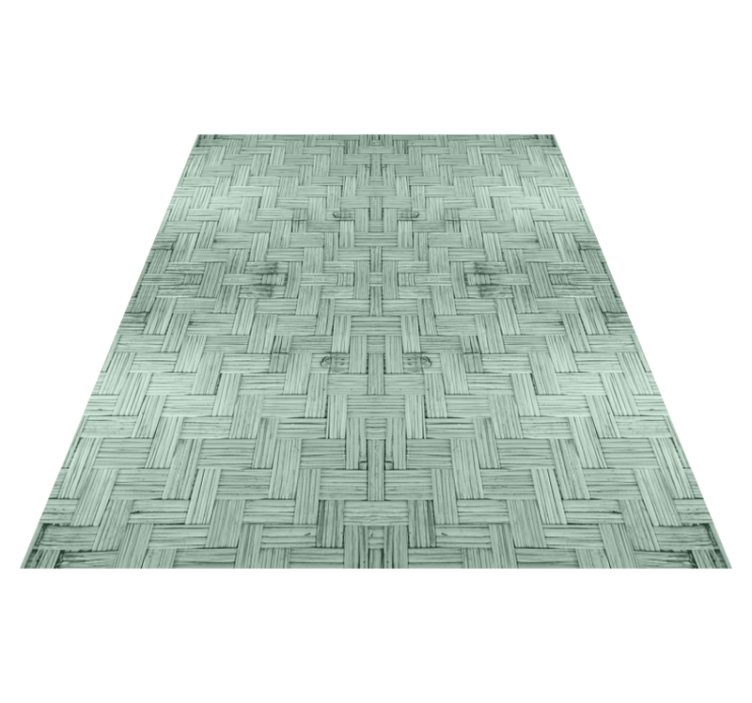 Structured square geometric vinyl rug - TenStickers