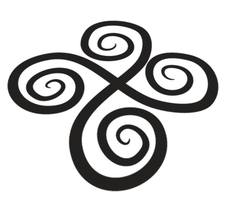 Elegant spin geometric vinyl rug - TenStickers