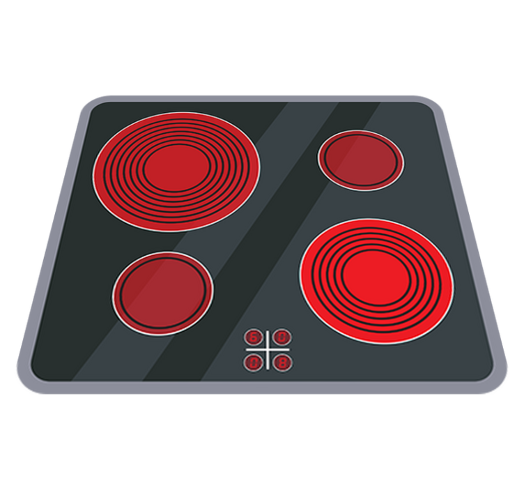 Kids vinyl rug for kitchen ceramic cooktop - TenStickers