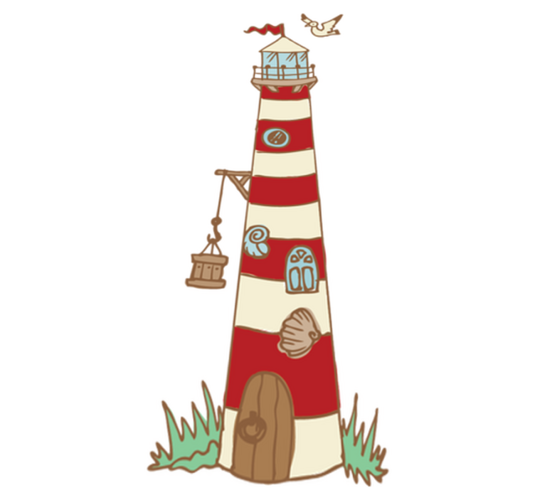 Kids vinyl rug lighthouse design - TenStickers