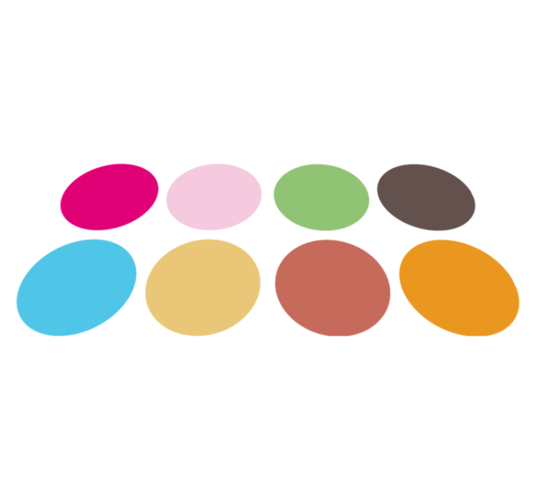 Kids vinyl rug colorful circle stickers - TenStickers