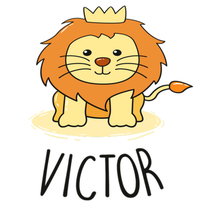 Kids vinyl rug baby lion design - TenStickers