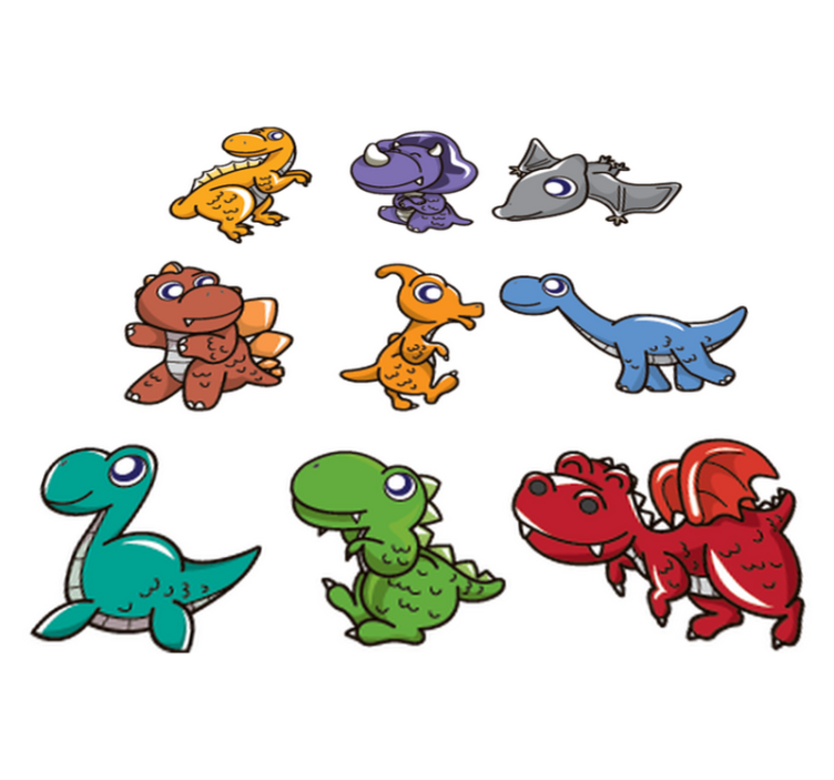 Kids vinyl rug baby dinosaur stickers - TenStickers