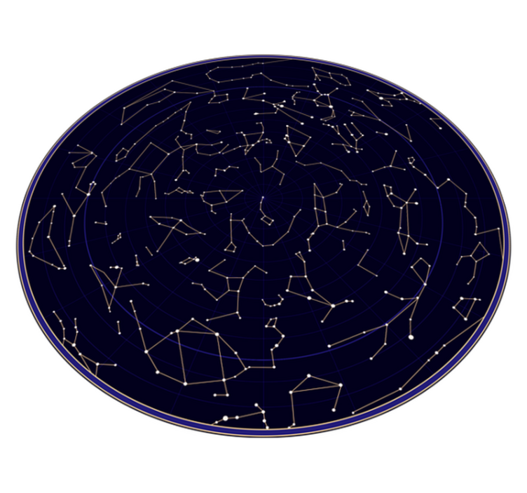 Kids vinyl rug constellation map - TenStickers