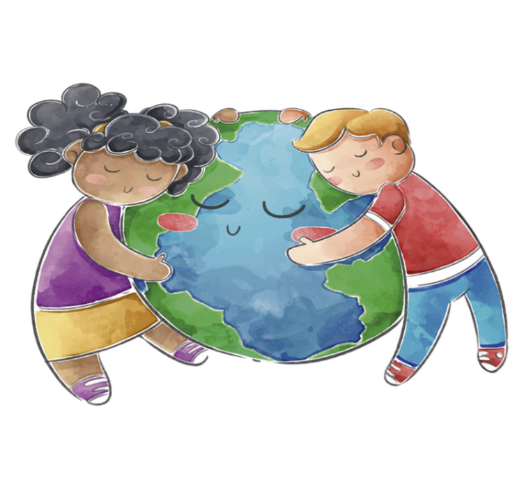 Kids vinyl rug world map for children - TenStickers