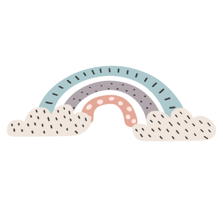 Kids vinyl rug tricolour nordic rainbow - TenStickers