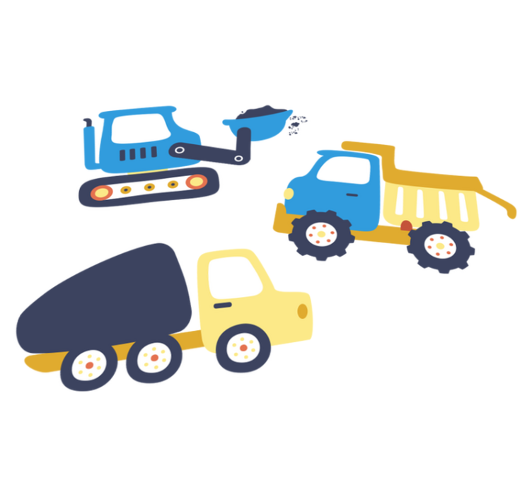 Kids vinyl rug with bagger symbols design - TenStickers