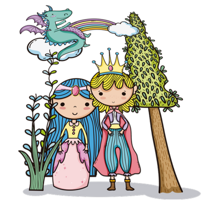 Kids vinyl rug magical world - TenStickers