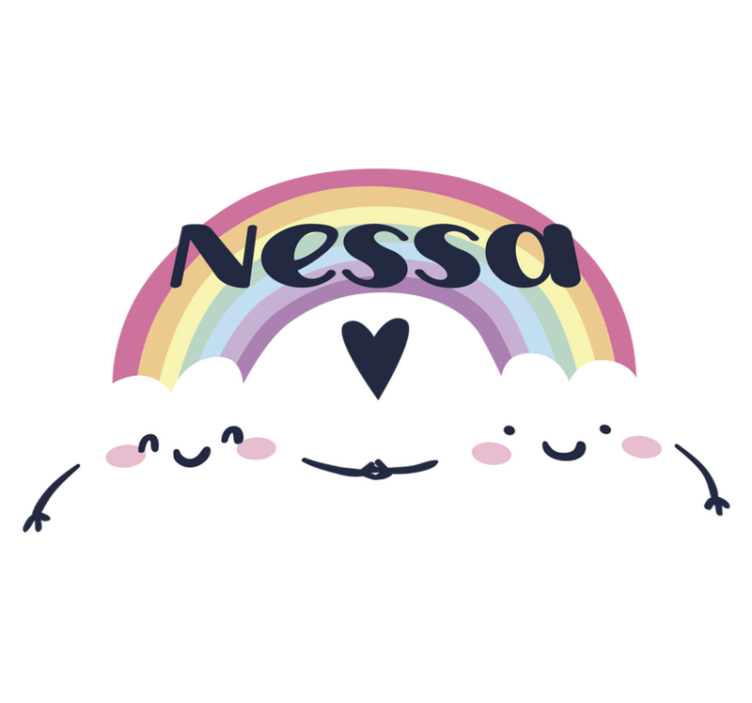 Kids vinyl rug personalized with rainbow design - TenStickers