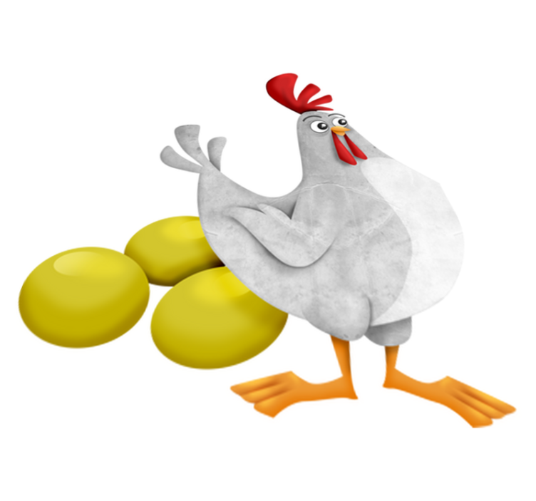 Kids vinyl rug fen with golden eggs - TenStickers