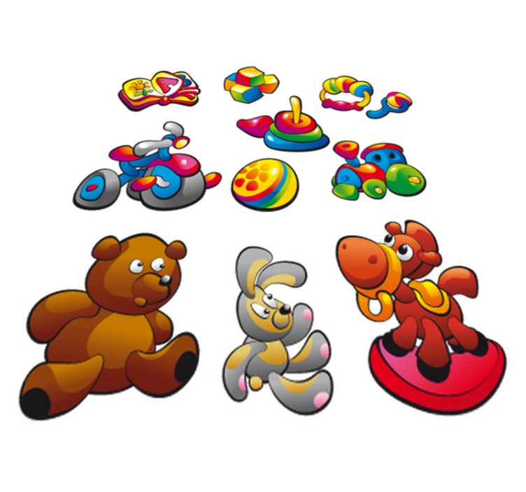Kids vinyl rug toy sticker collection - TenStickers