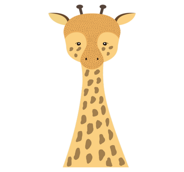 Kids vinyl rug baby giraffe drawing - TenStickers