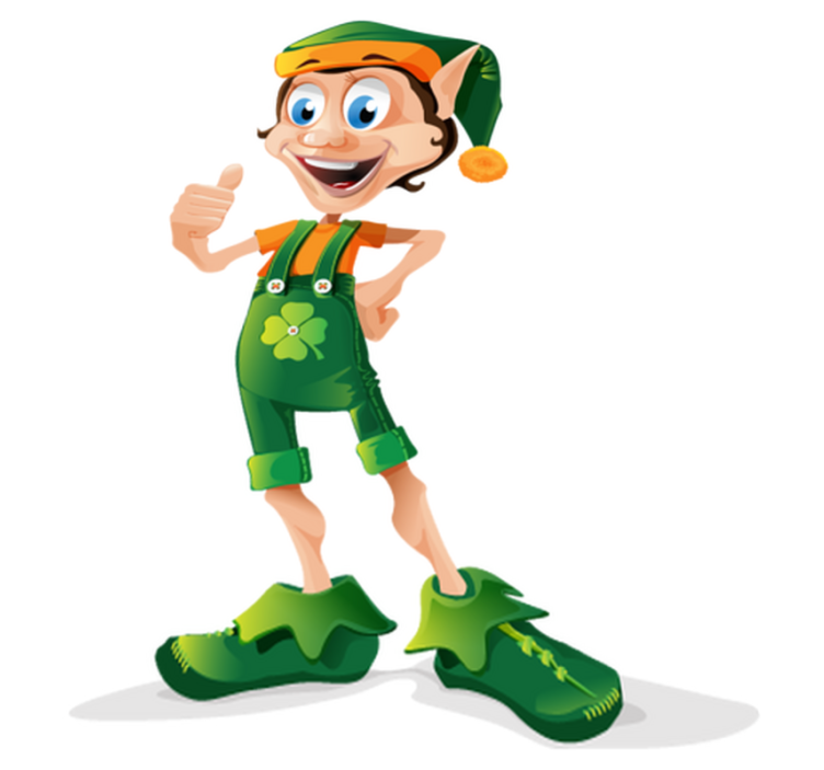 Kids vinyl rug clover elf - TenStickers