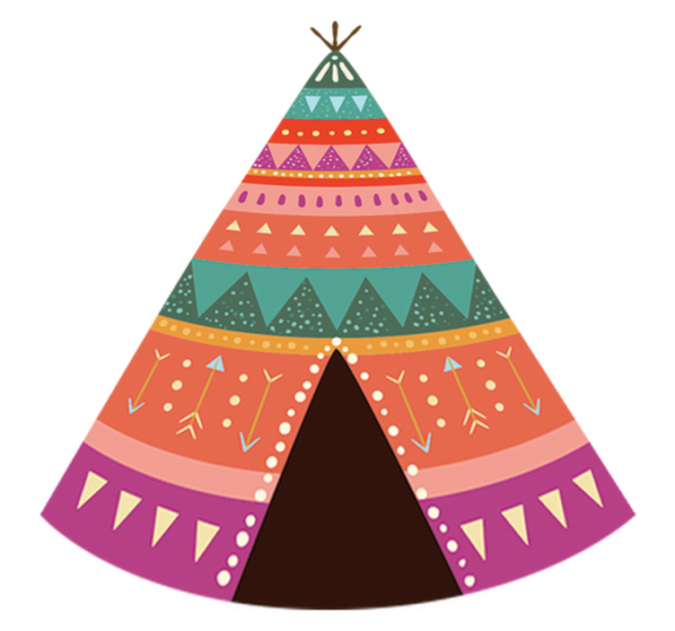 Kids vinyl rug indian store headboard - TenStickers